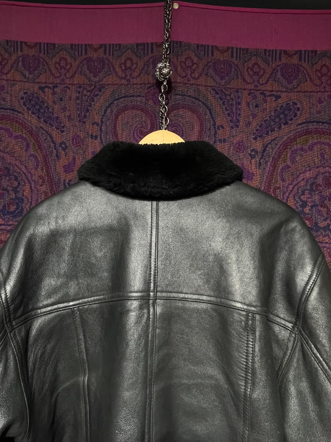 블랙 b-3 무스탕 시어링 양가죽자켓 상품이미지7