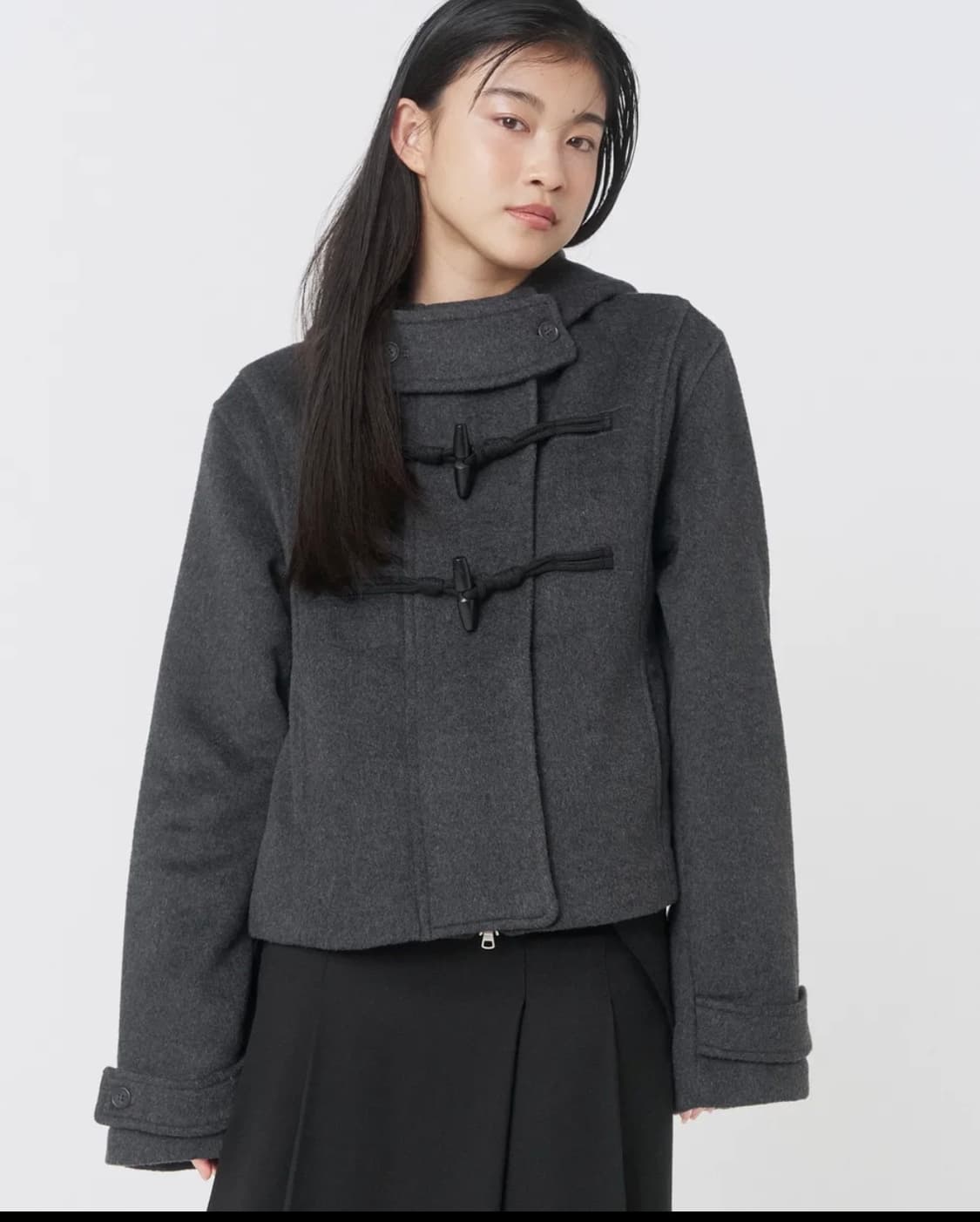 미세키서울 코트 Duffle hoodie short coat CHARCO 상품이미지1