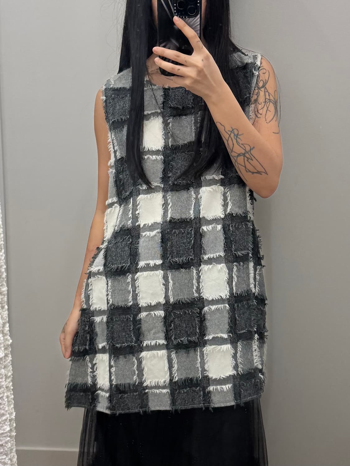 빈티지 체크 원피스 상품이미지3