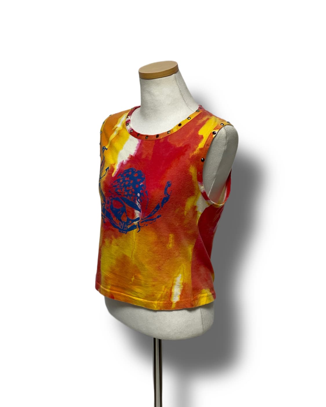 돌체앤가바나 타이다이 스컬 슬리브리스 탑 상품이미지5