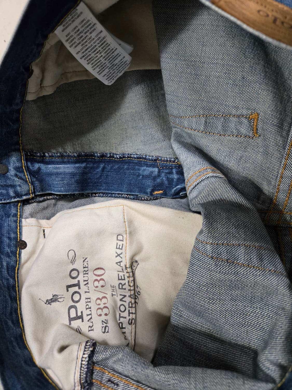 폴로 랄프로렌 햄튼 릴랙스드 스트레이트 데님팬츠 청바지 36 상품이미지9