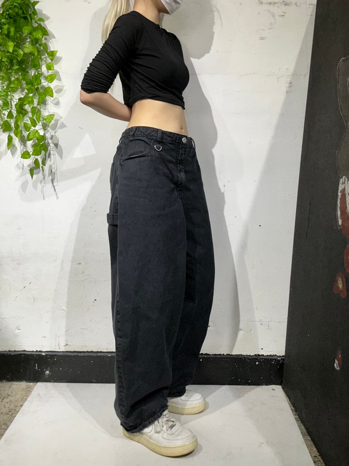 나이키 카펜터 와이드 흑청 데님 워크 팬츠 청바지 XXL 상품이미지1