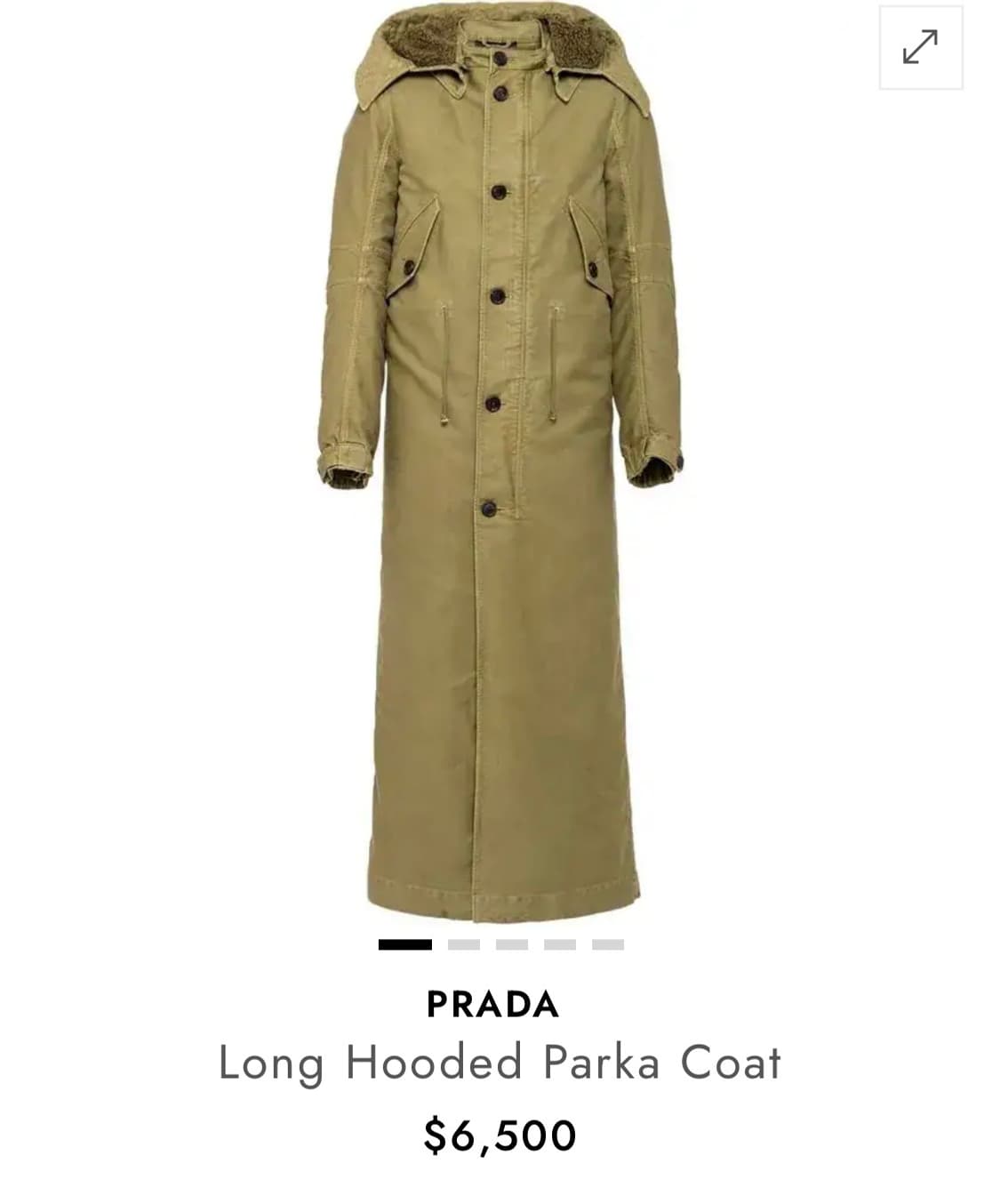 Prada long hooded parka coat (48) 상품이미지2