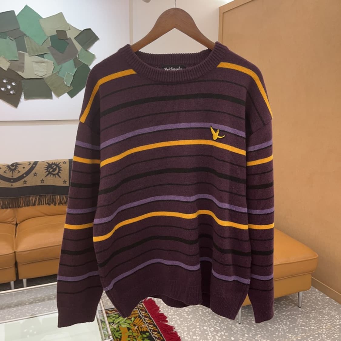 마크곤잘레스 오버핏 스트라이프 아크릴 니트 스웨터 105 C06182 상품이미지2