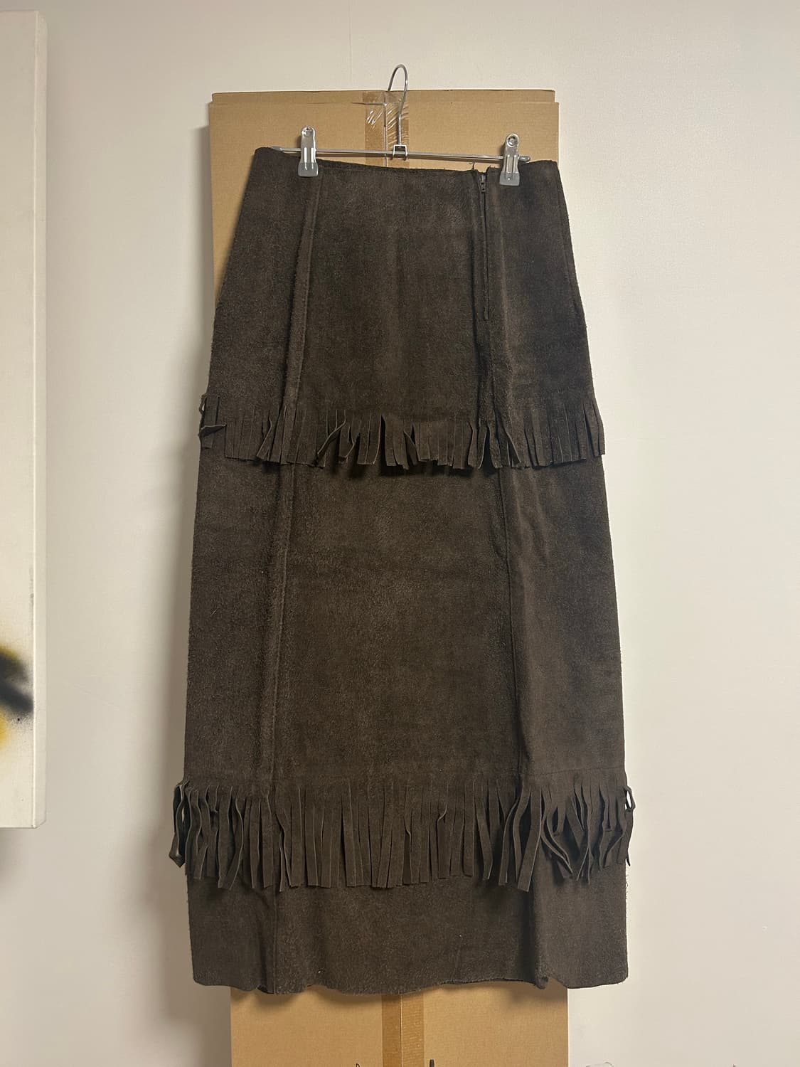 지안프랑코페레 스웨이드 프린지 스커트 상품이미지5