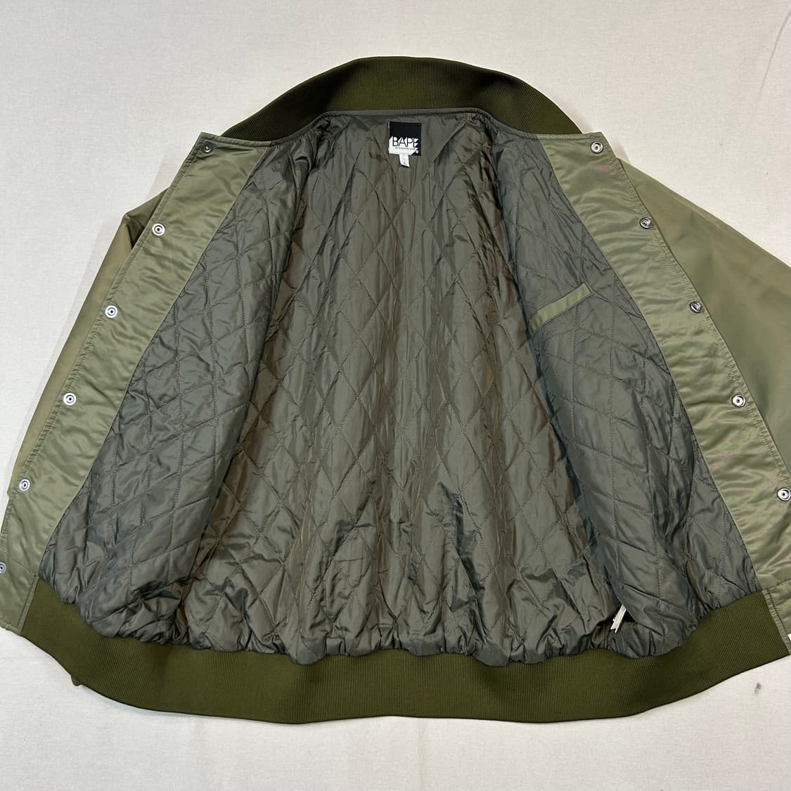 L) Bape 베이프 OG 로고 스타디움 새틴 자켓 상품이미지5