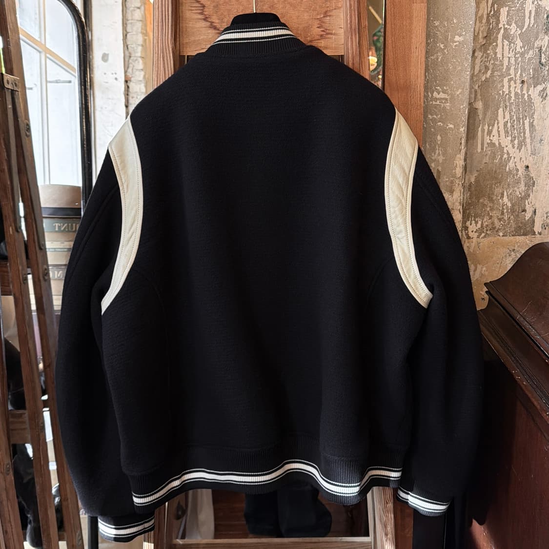 비이커 24fw 울&레더 바시티 자켓 상품이미지4