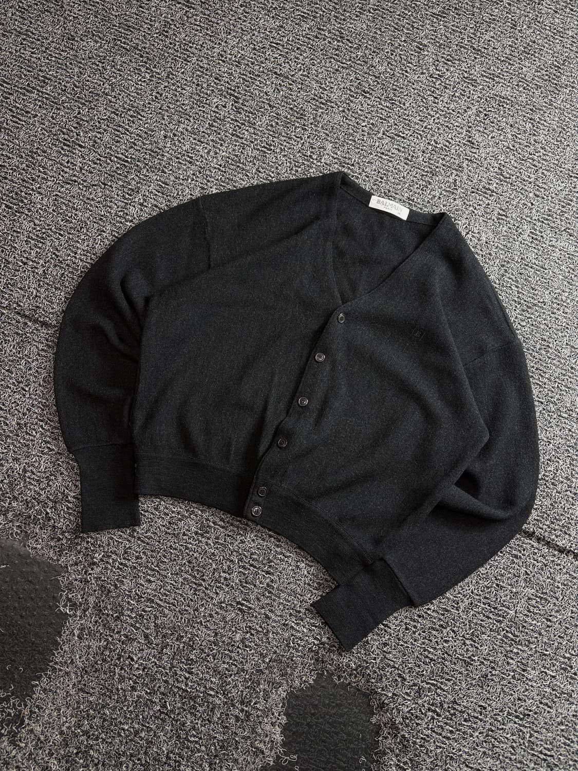 90s 발망 자수로고 아카이브 미니멀 가디건 3926 상품이미지1