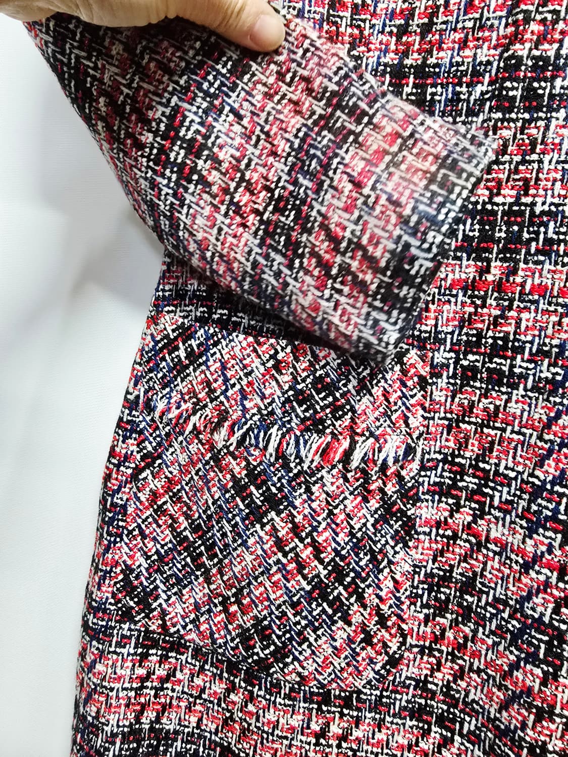 SI 트위드 원피스 카라넥 55사이즈 상품이미지4