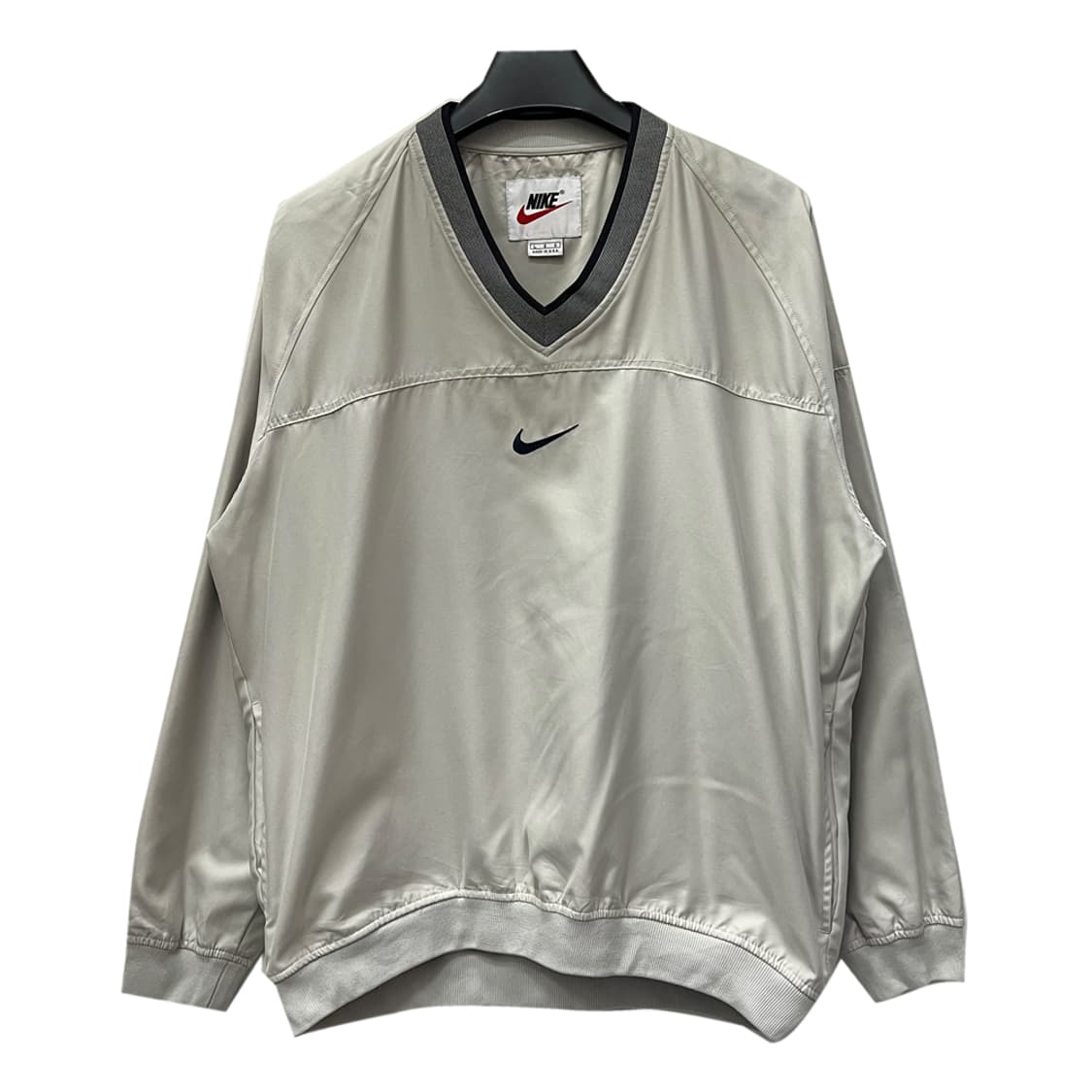 나이키 올드스쿨 베이지 언발란스 브이넥 바람막이 웜업 L 상품이미지1