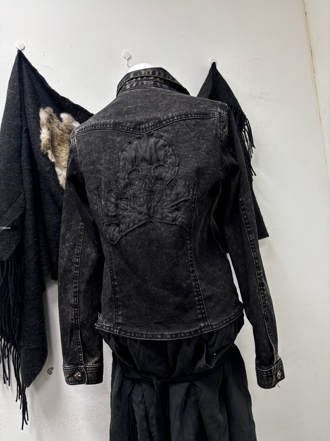 Y2K Punk Style Back Skull&Cross Button D 상품이미지10