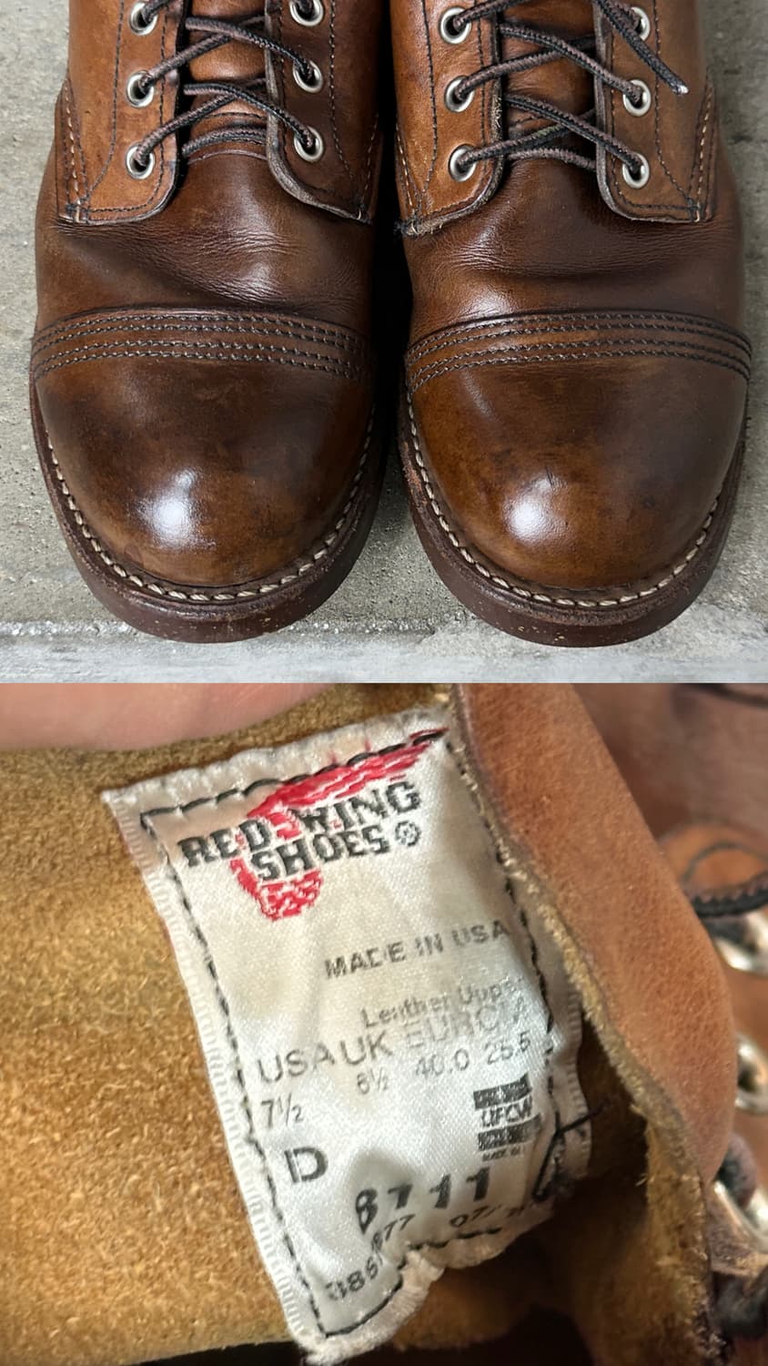 OG USA Made 레드윙 8111 아이언레인저 워크 부츠 상품이미지9