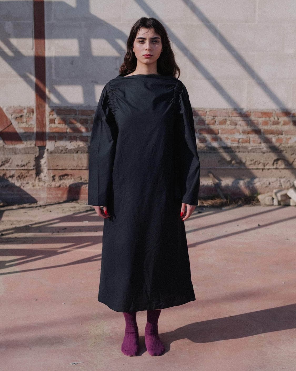 [XS,S,M]베이스레인지 25fw Simmon 드레스/블랙 상품이미지1