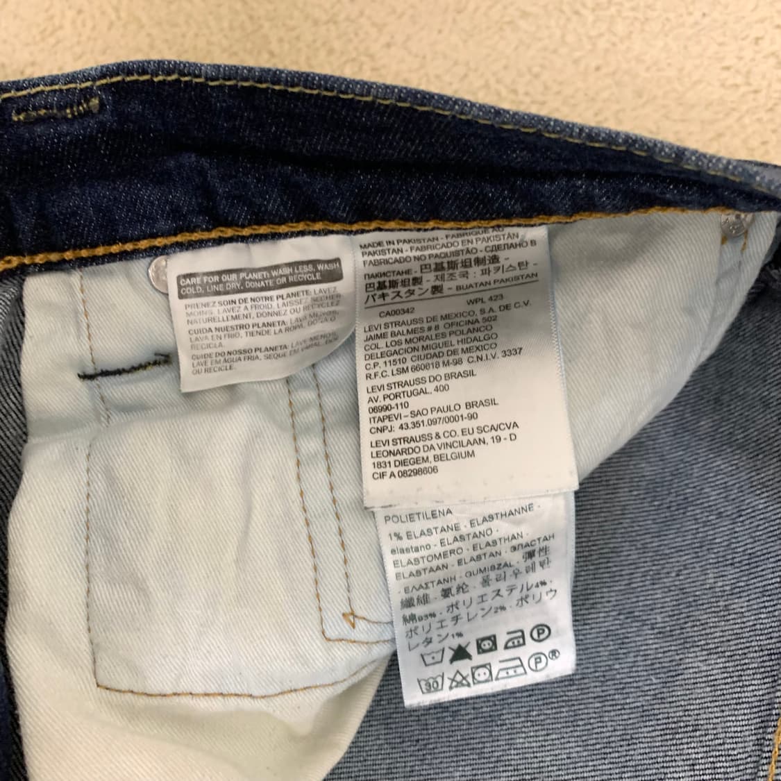 빈티지 리바이스 505 데님팬츠(36사이즈) 남자청바지 진청 상품이미지9