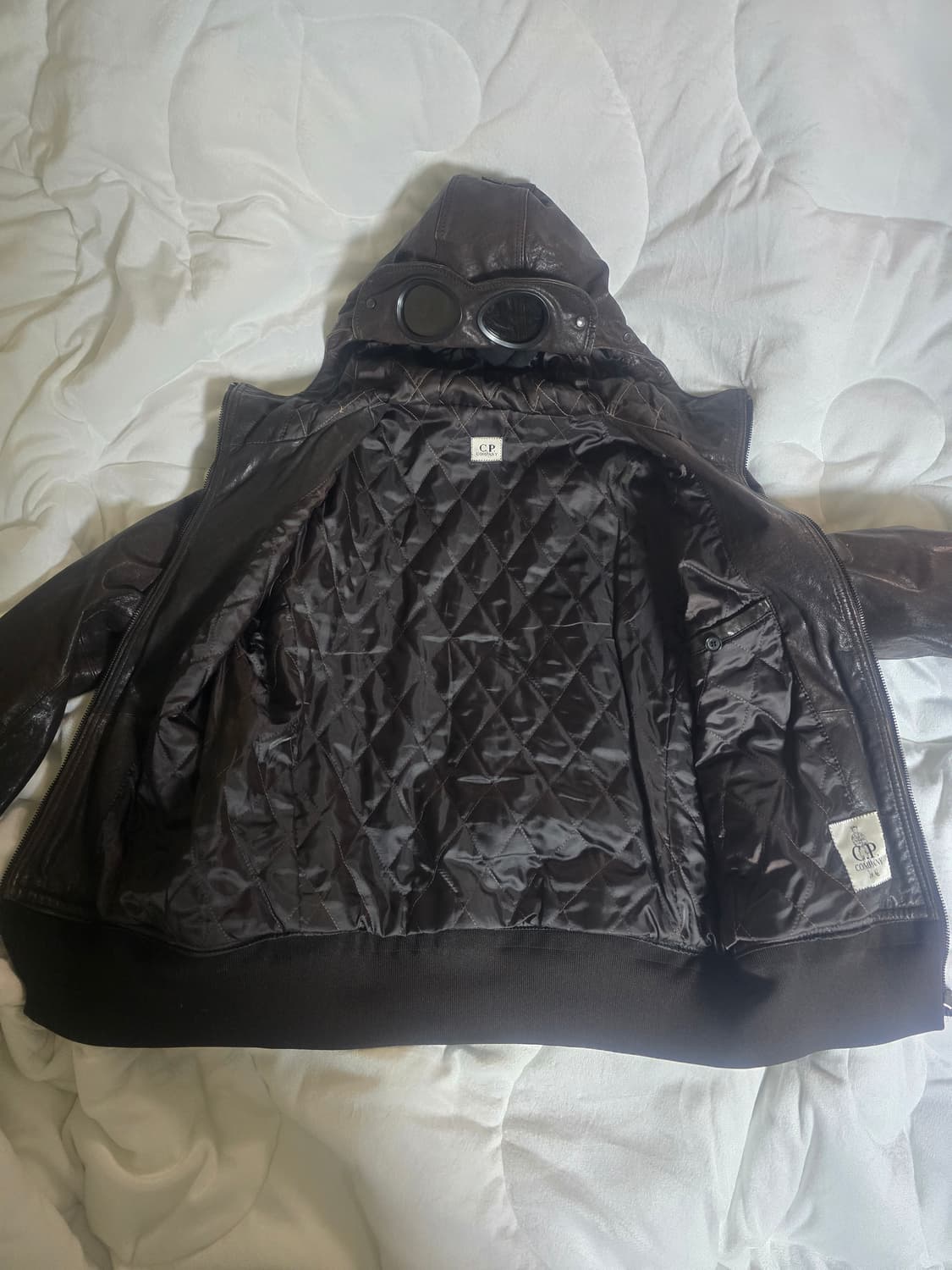 C.P. Company 빈티지 고글 가죽 봄버 자켓 상품이미지5