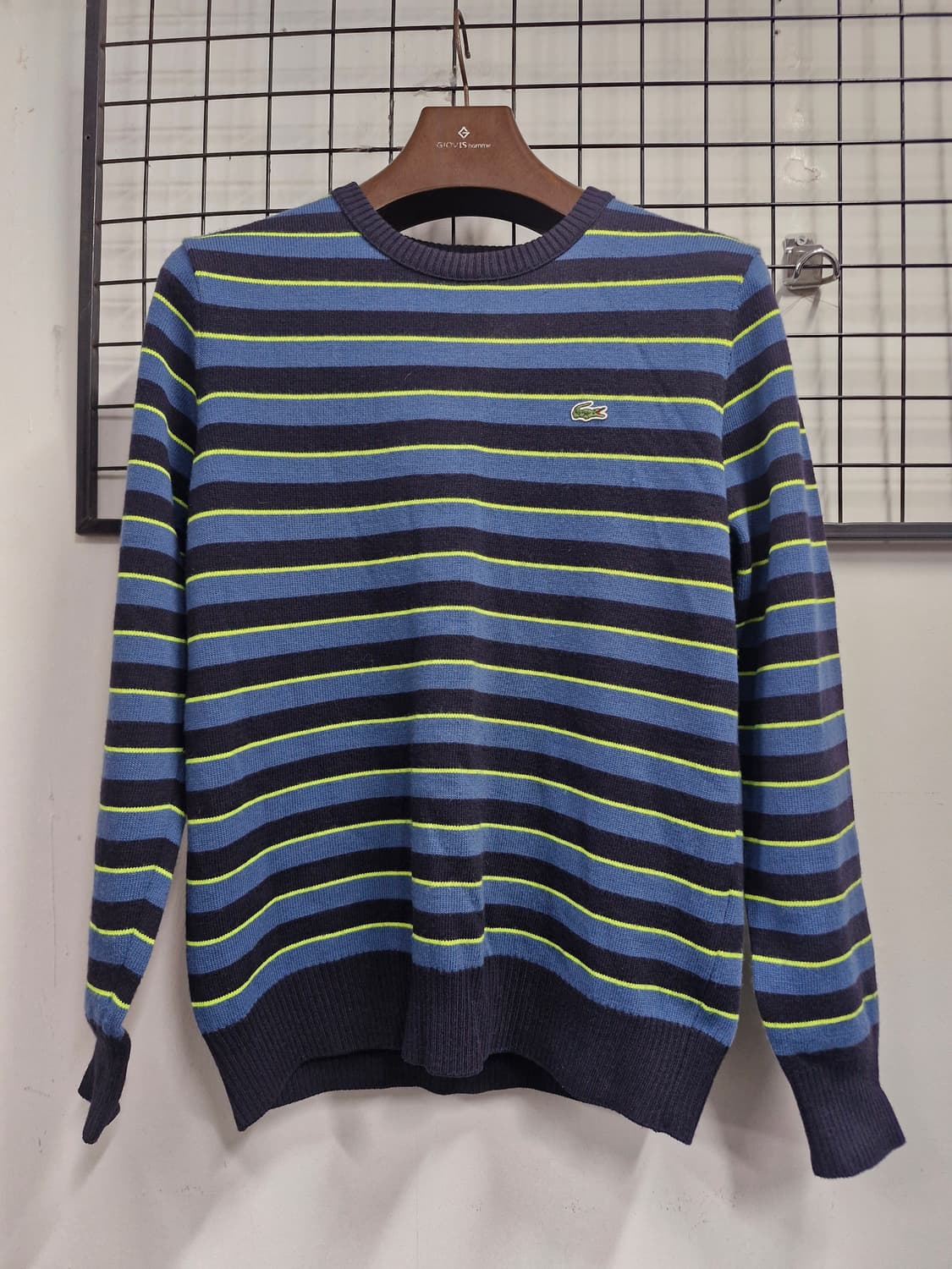 95M 라코스테 스트라이프 모 긴팔 니트. 상품이미지1