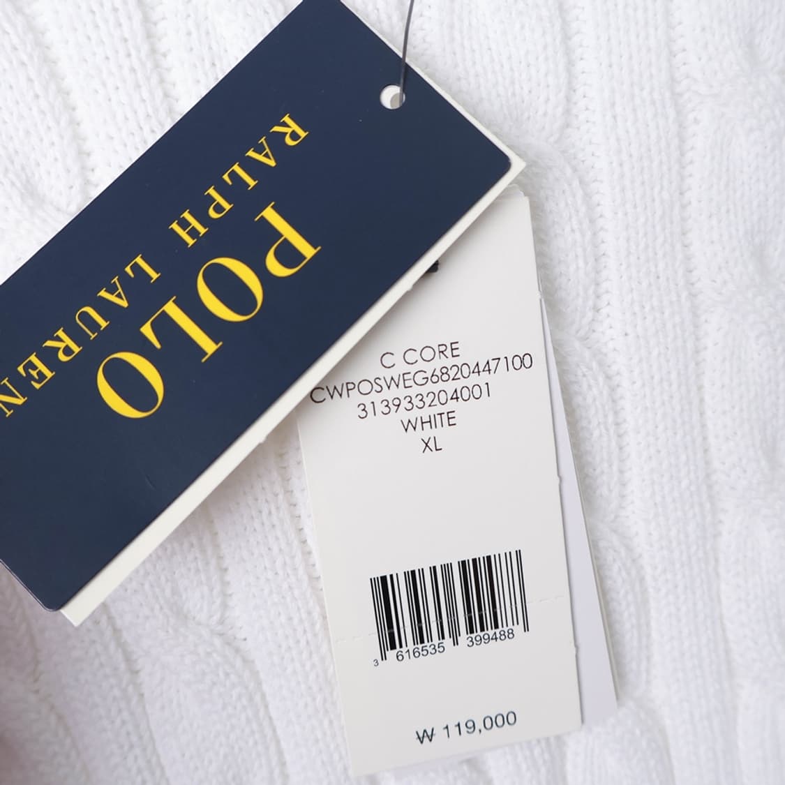 44/새상품 폴로 코튼 케이블 니트 상품이미지5