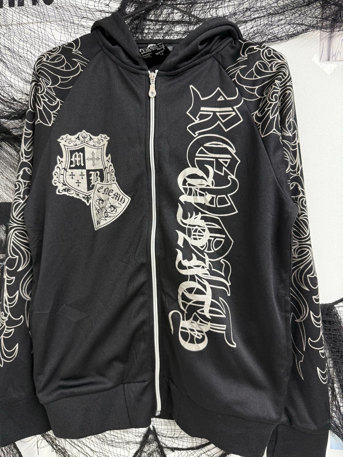 00s gothic mood hood zip up 상품이미지5