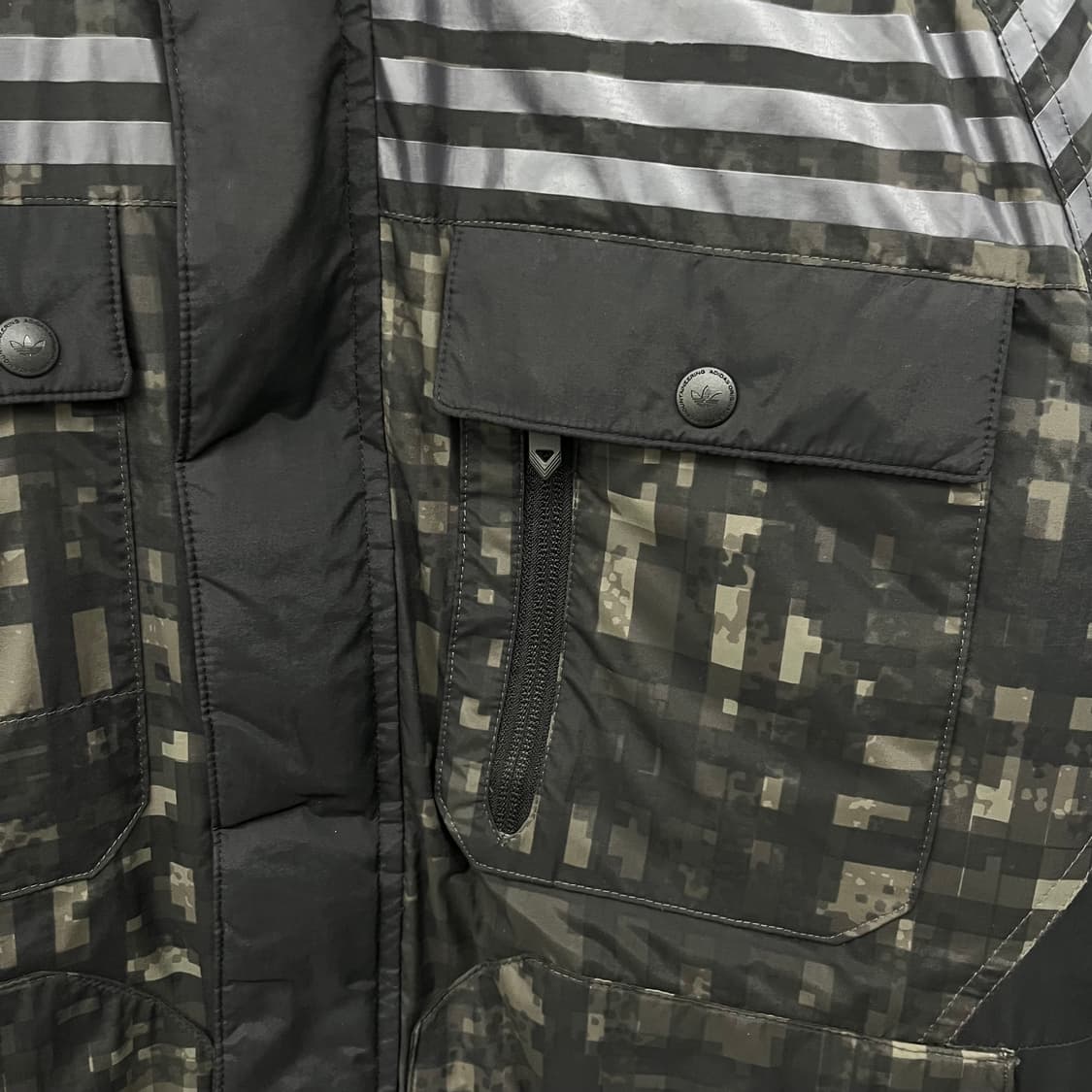 아디다스 블랙 패턴 패딩 점퍼 s 상품이미지3