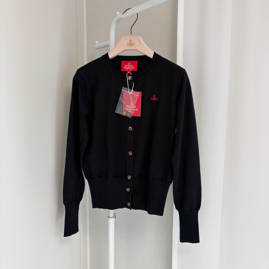 새상품 비비안웨스트우드 레드라벨 코튼 블랙 가디건 상품이미지2