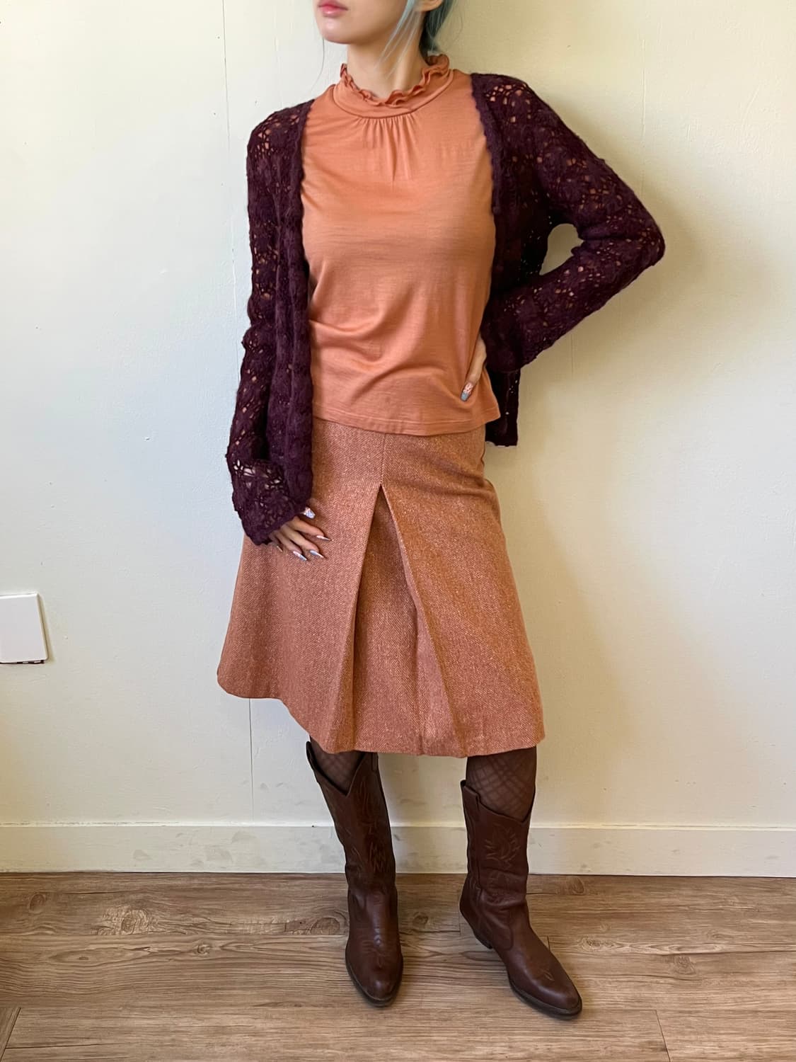 famock 플라워 시스루 가디건 상품이미지6