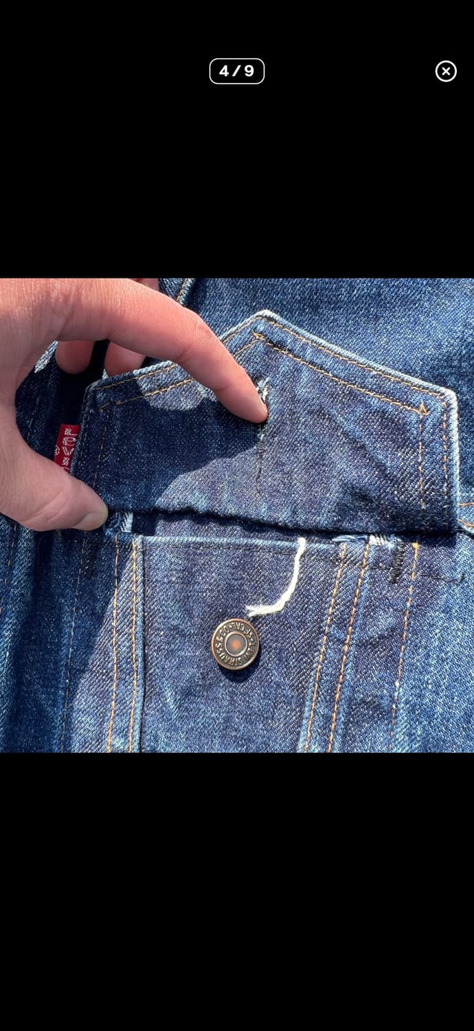 70's 리바이스 3세대 70505 데님 트러커 자켓 상품이미지4