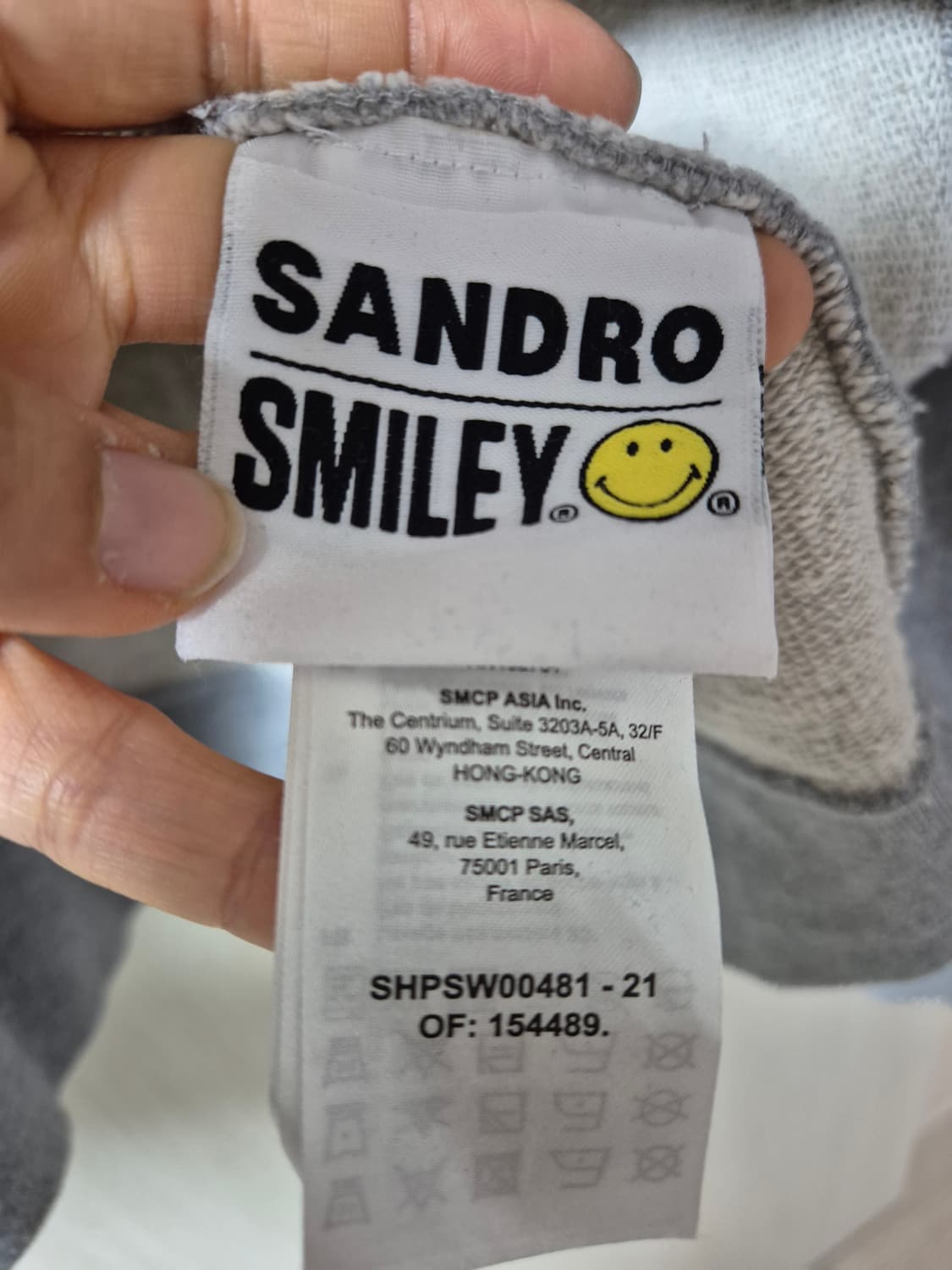 산드로 옴므 스마일 후드맨투맨 스웻셔츠 M 남성 상품이미지6
