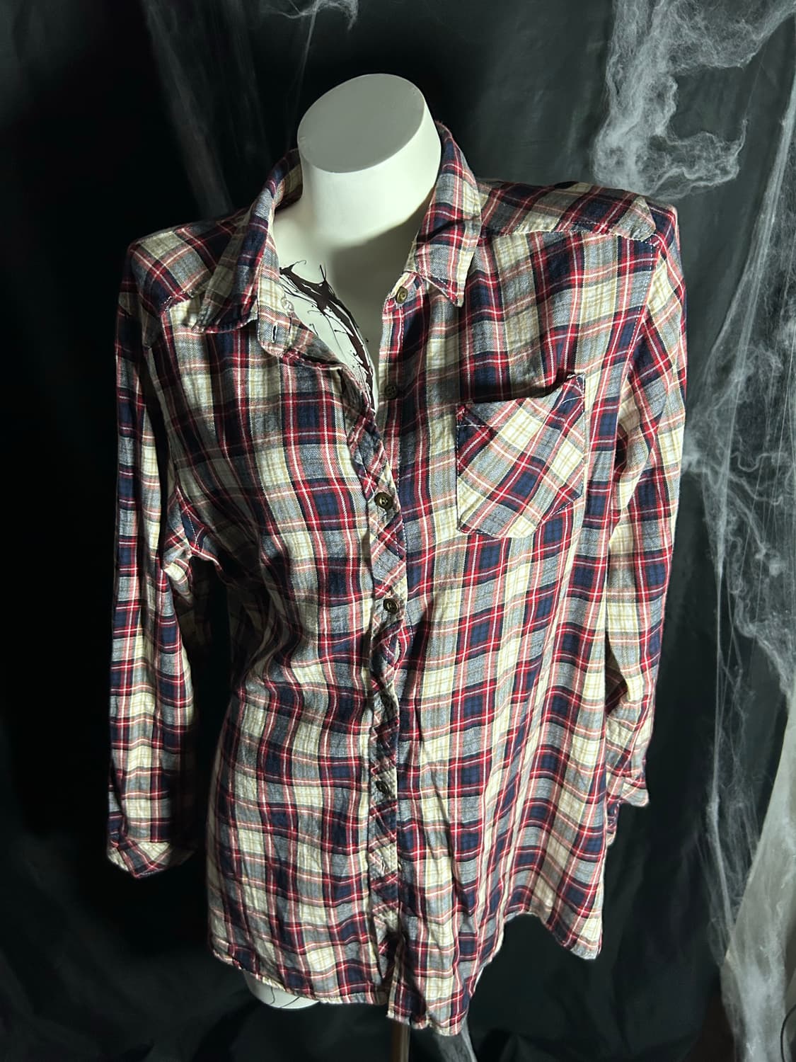 red back typo check shirts 상품이미지1