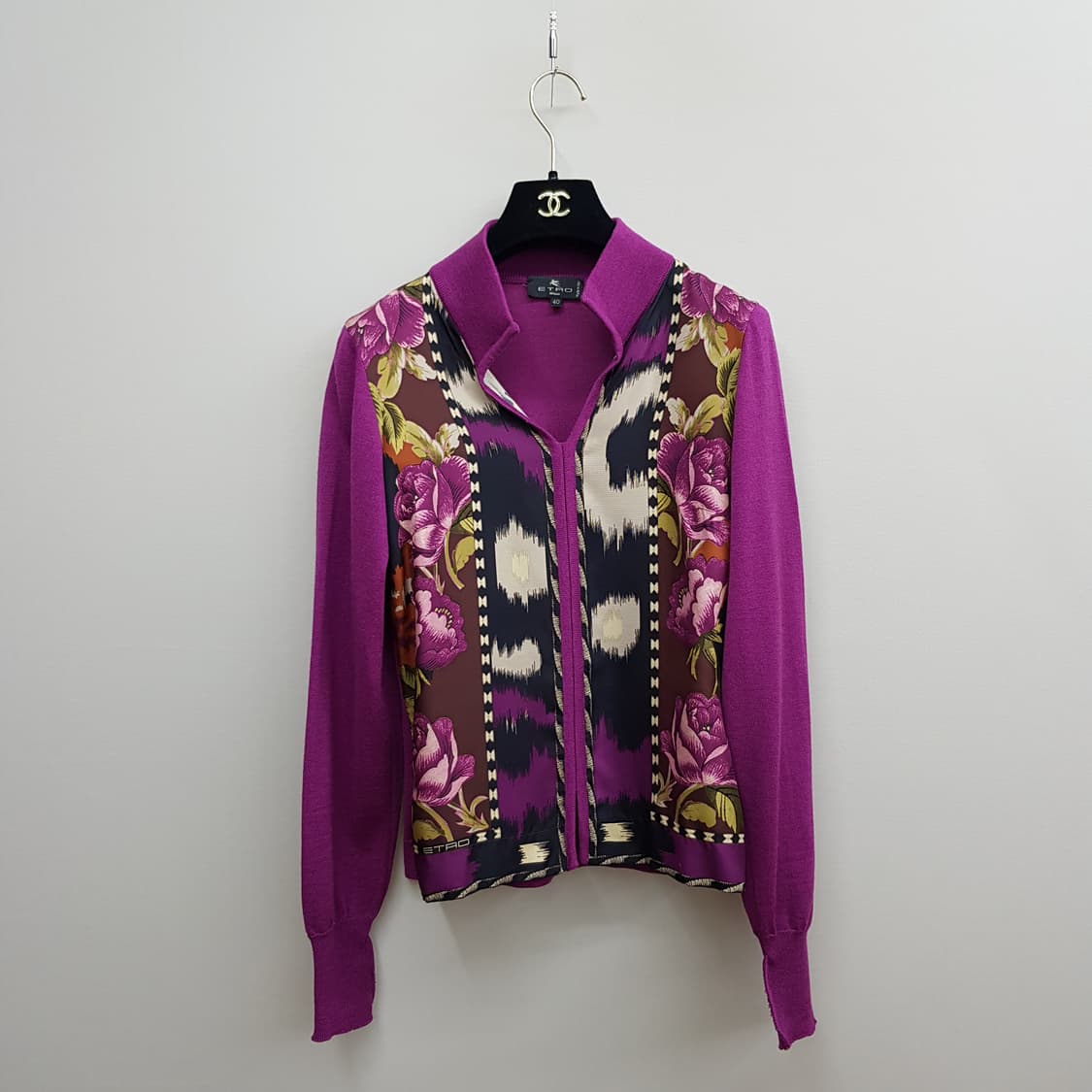 에뜨로 ETRO  플로럴 실크 패널 울 니트 40사이즈 상품이미지1