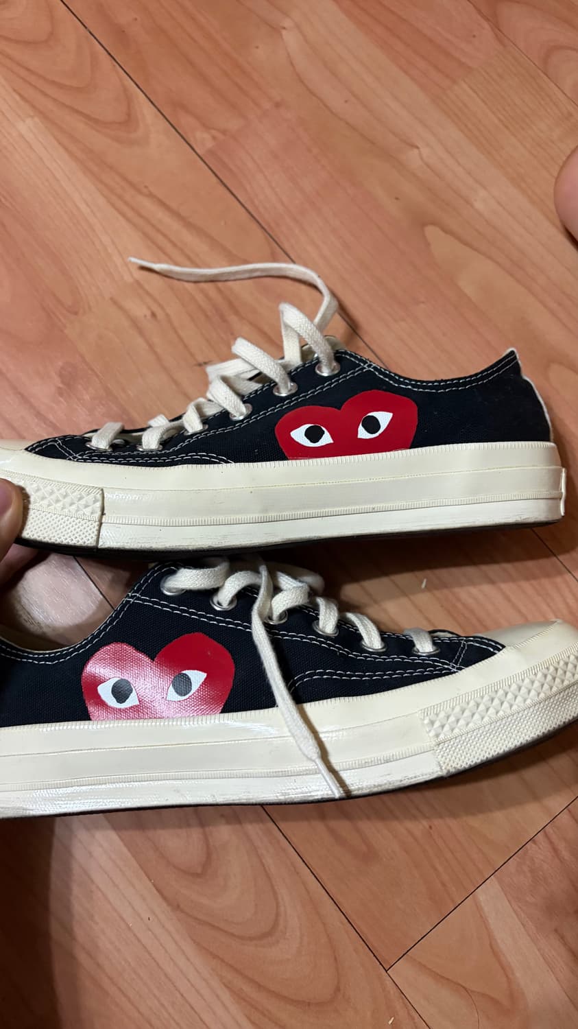 컨버스 x 플레이 꼼데가르송 척 70 로우 블랙 265 상품이미지4