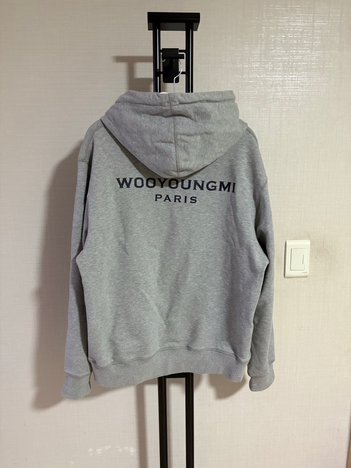 우영미 백로고 후드티 그레이 상품이미지1