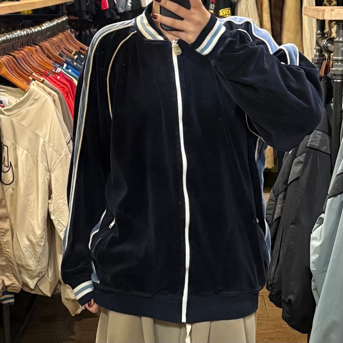 [HI] VTG 벨벳져지 네이비 상품이미지1