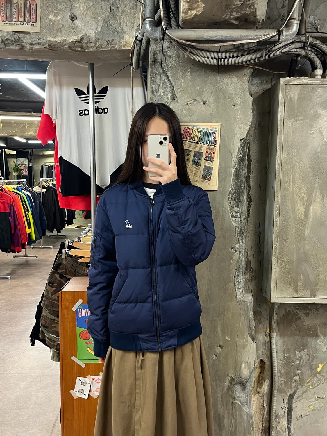캉골 ma1 봄버 패딩 네이비 M #csz1265 상품이미지2
