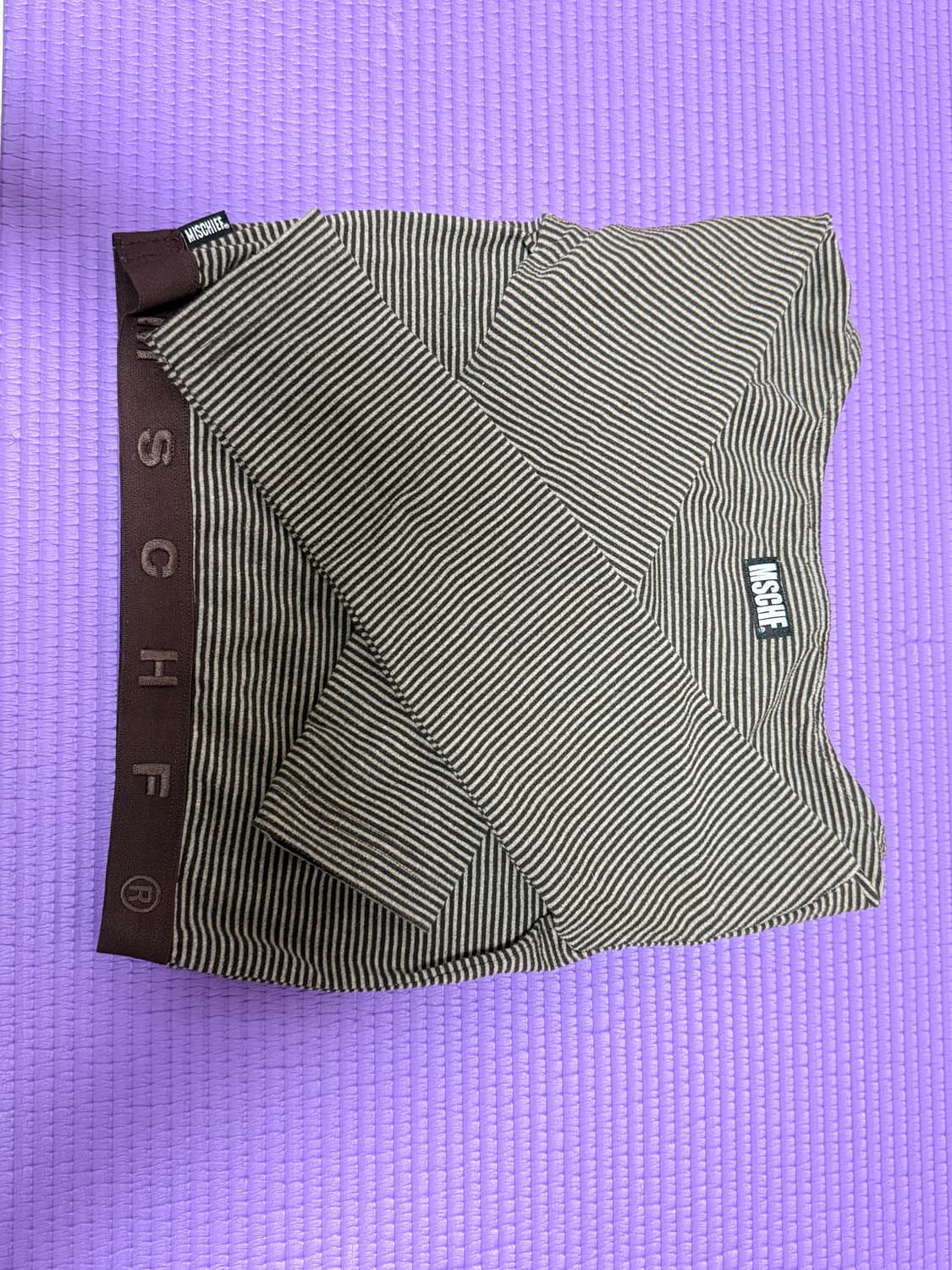 미스치프 스트라이프 크롭 티셔츠(단종 디자인) 상품이미지3