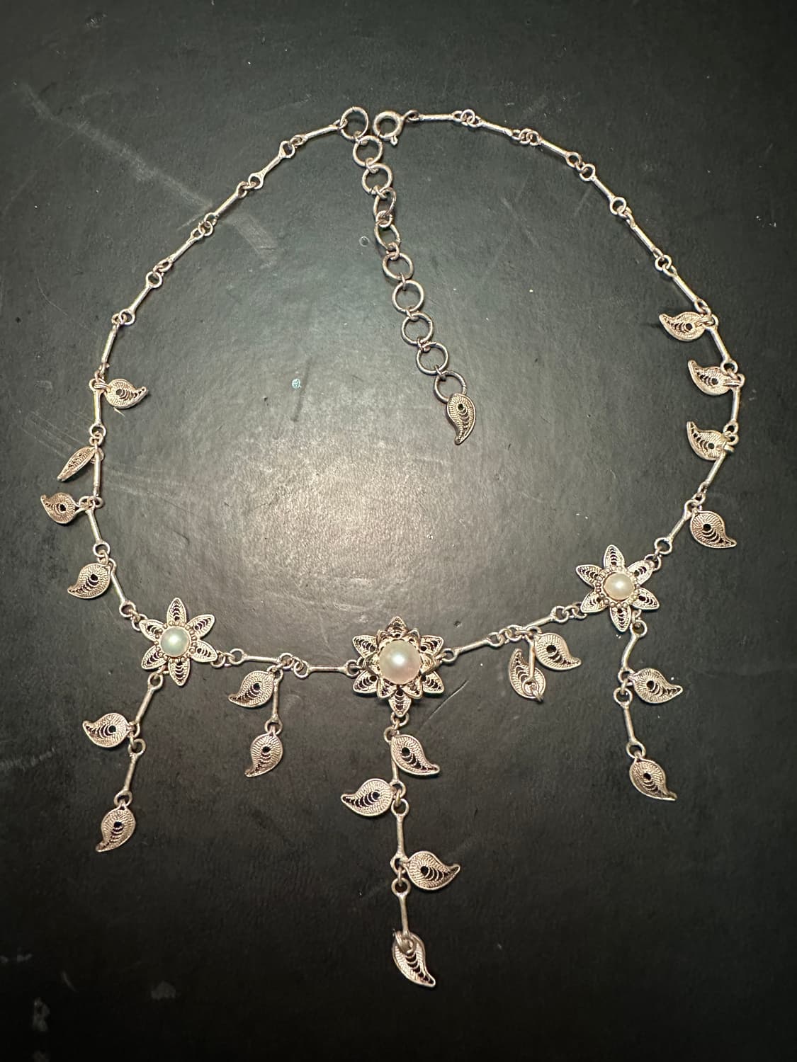 앤틱 필리그리/필리그라나 925 스털링실버 목걸이 상품이미지3