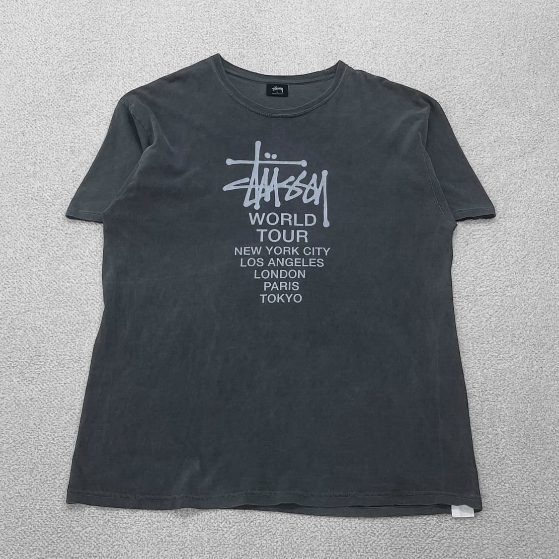 스투시 Stussy 재팬 월드투어 피그먼트 반팔티 상품이미지1