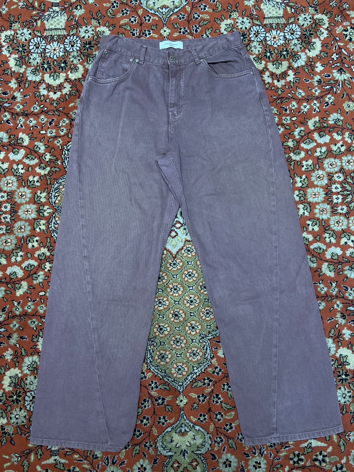 애프터프레이 와이드 슬래시 데님 진스 그레이프 M 상품이미지1