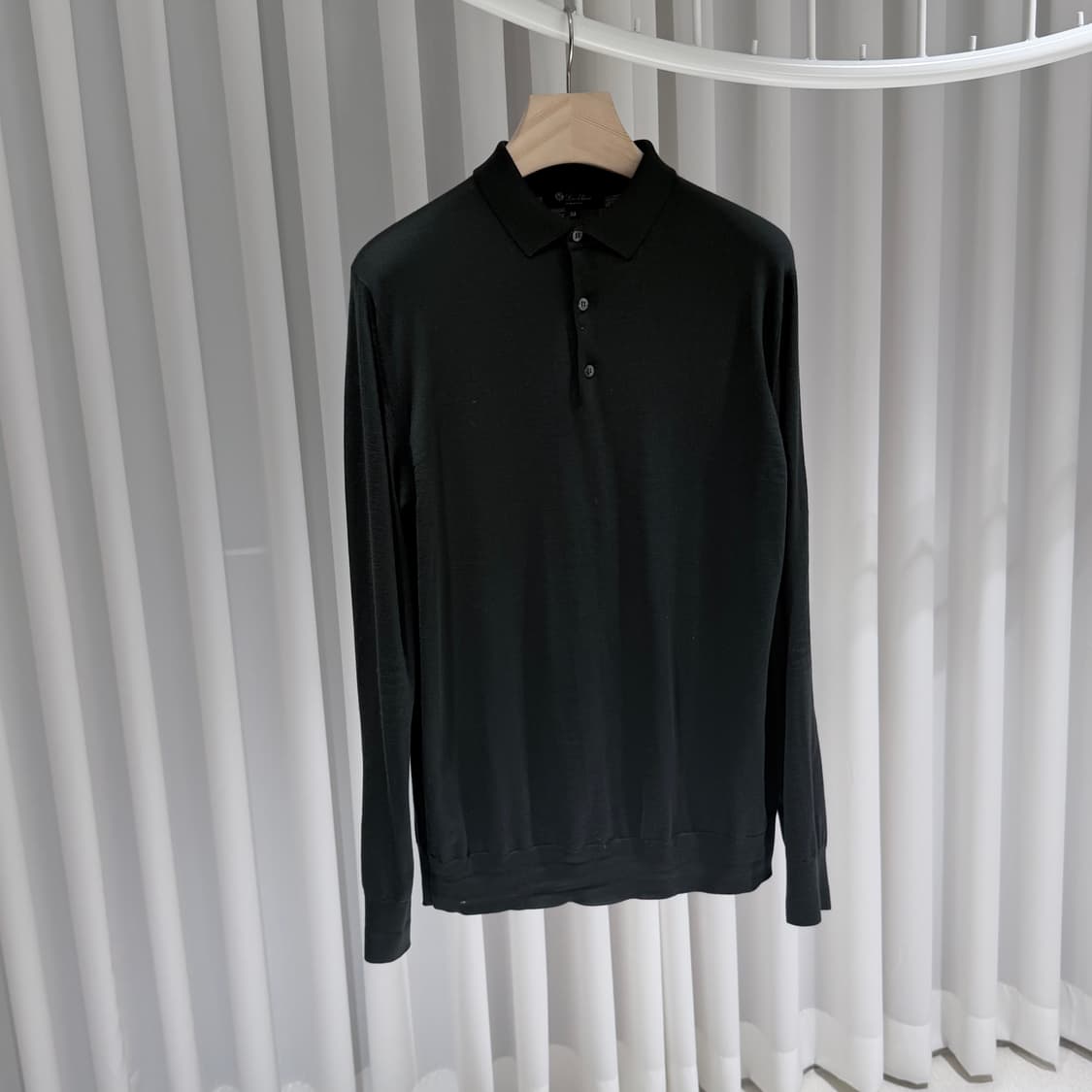 (A+/52) / 로로피아나 폴로 버진 울 블랙 포레스트 니트 상품이미지3