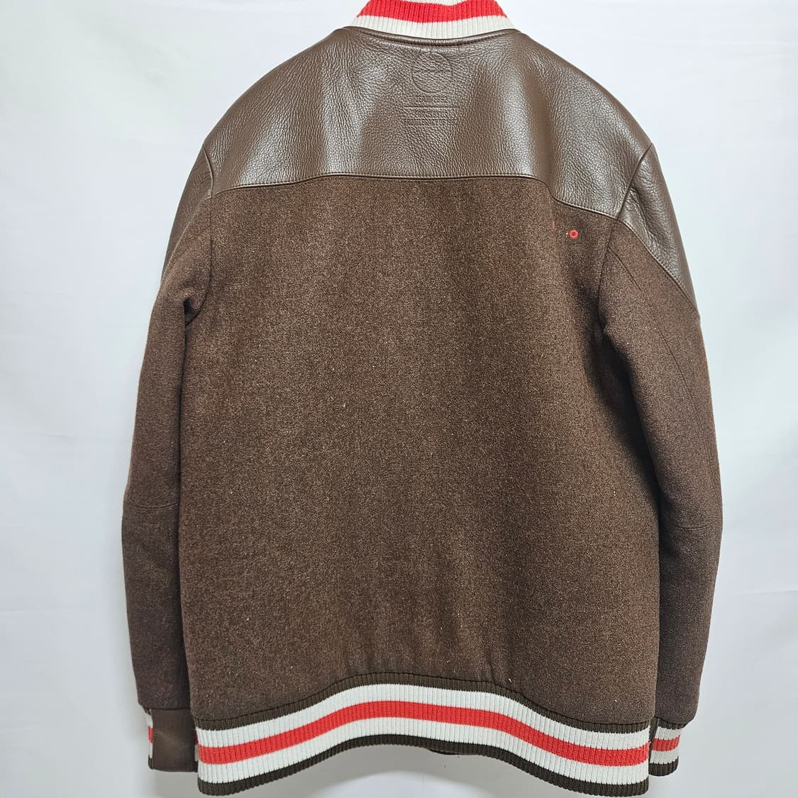 팀FB 92 배색 레더 바시티자켓 M 상품이미지5