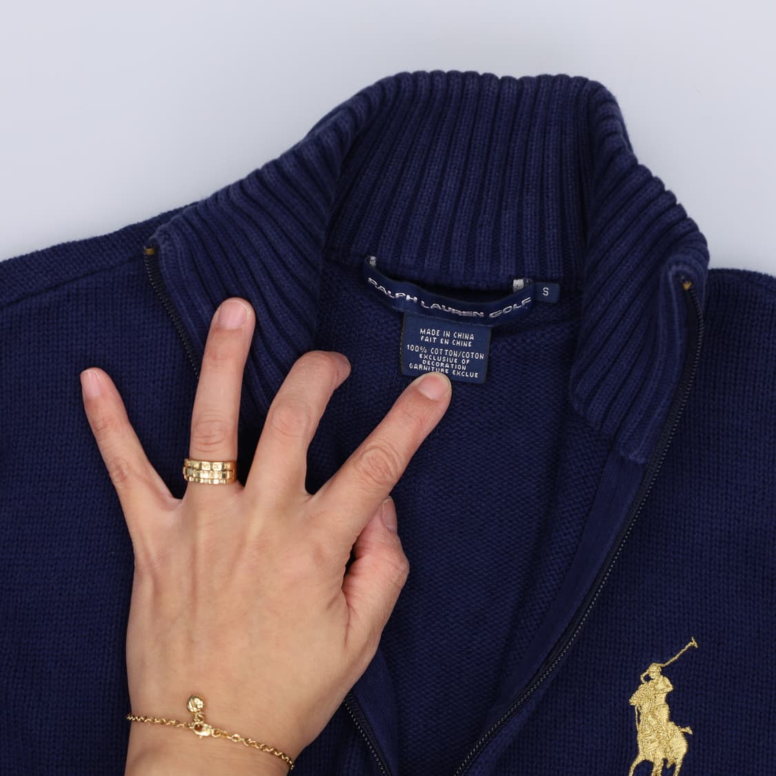 S 폴로 여성 빅포니 니트집업 0318H1 상품이미지3