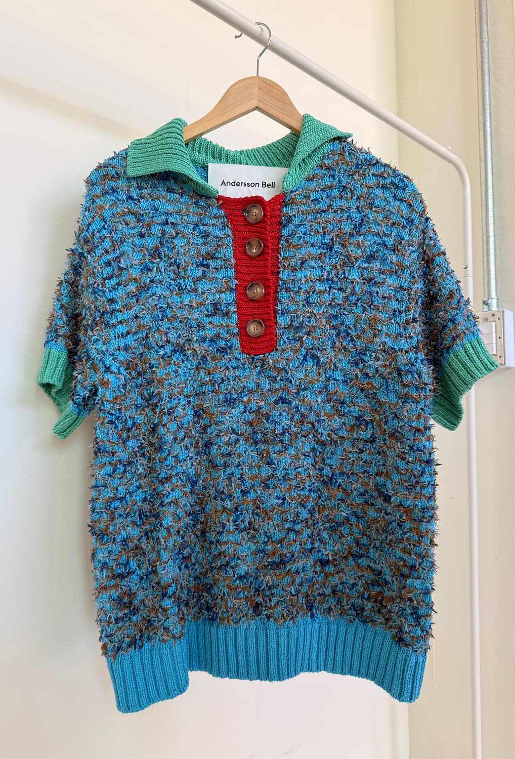 앤더슨벨(Andersson Bell)의 요세미티 니티드 폴로 탑 블루 상품이미지2