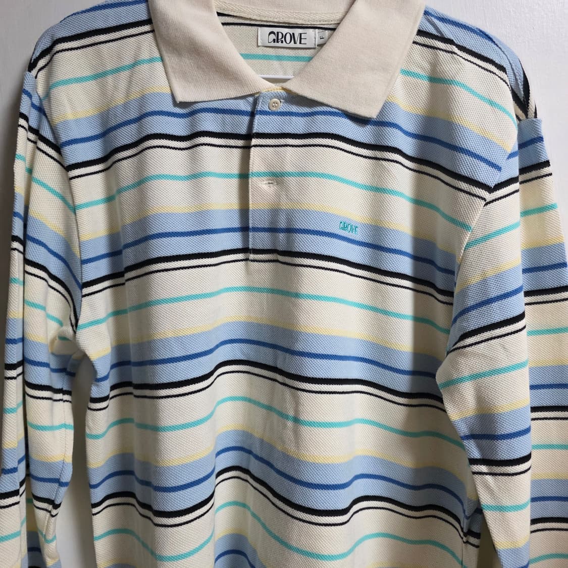 grove 그로브스트라이프 티셔츠 옐로우 여성 Free 상품이미지7