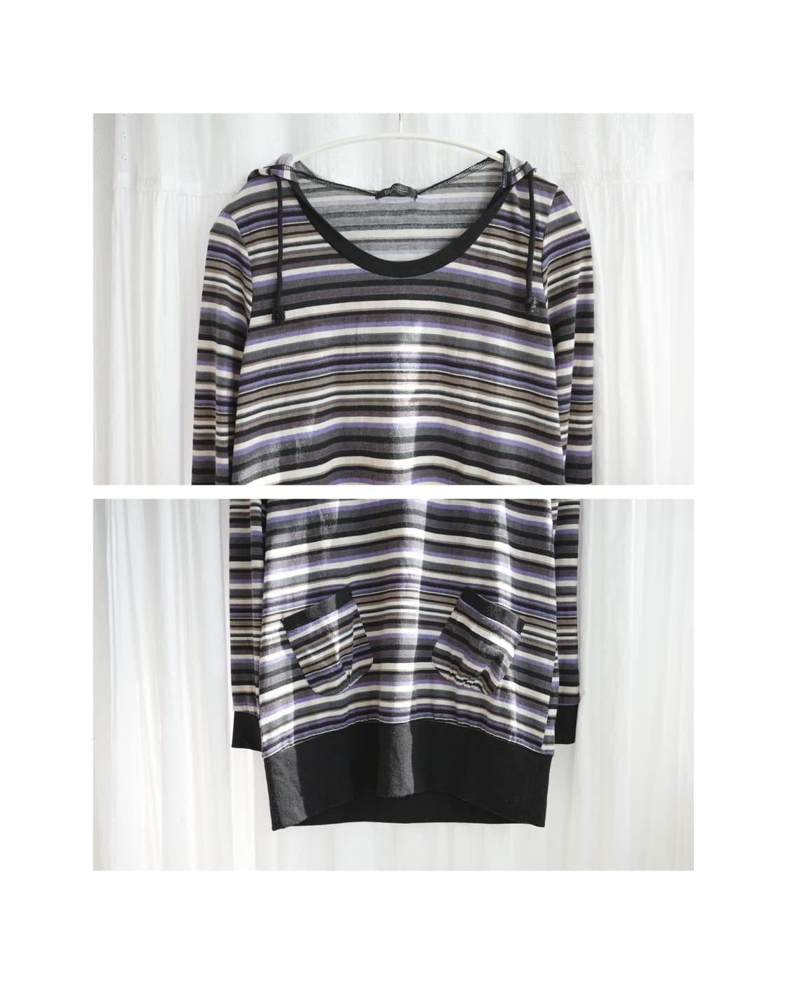 Stripe purple hoodie 상품이미지5