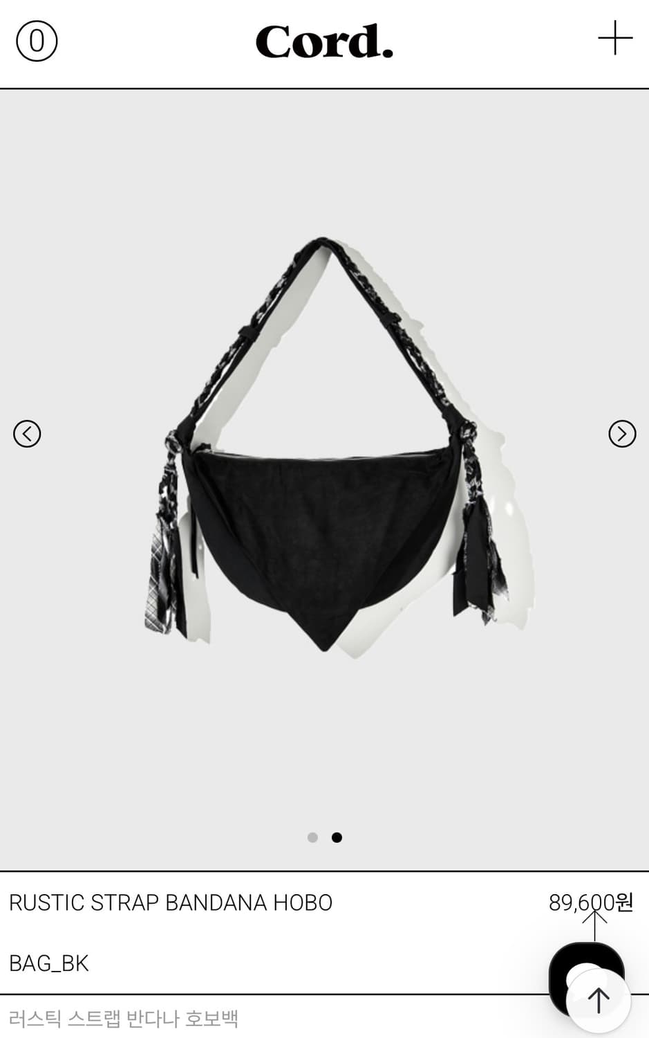 CORD 코드 반다나 호보백 BK 급처 상품이미지3