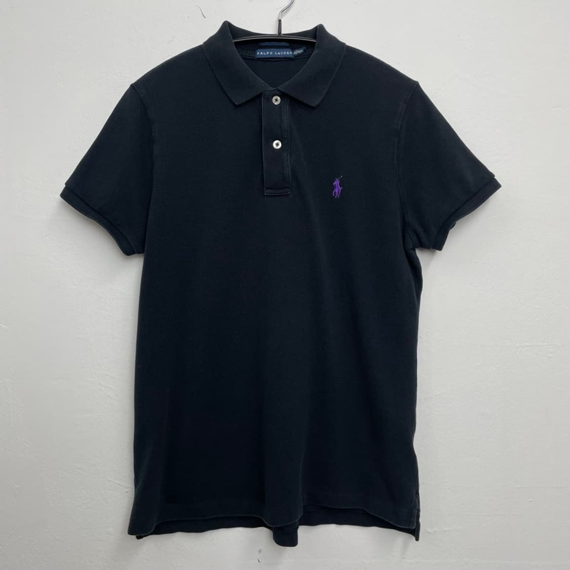 랄프 로렌 Ralph lauren 블랙 스키니핏 반팔 카라티 M 상품이미지6