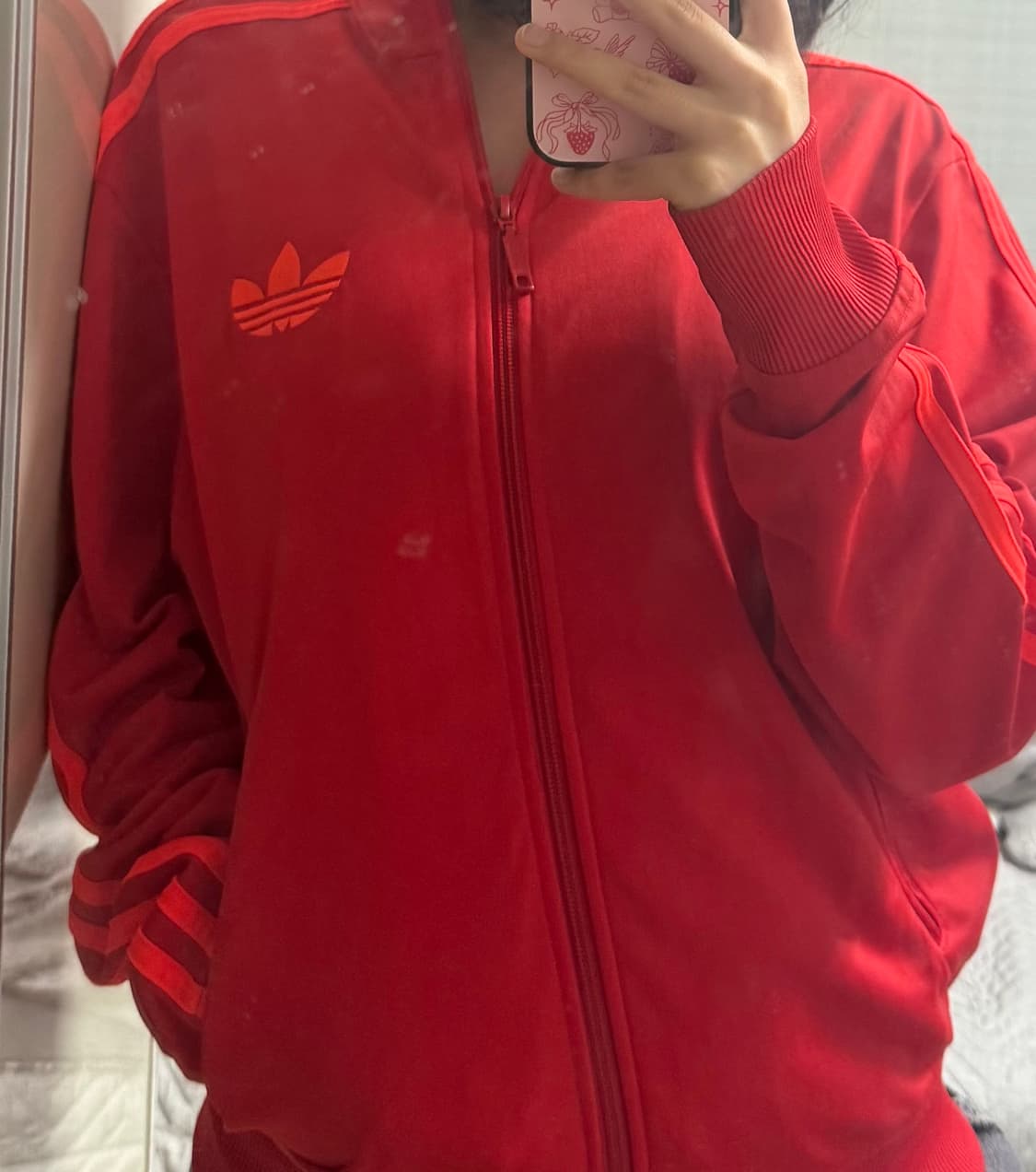 빈티지 아디다스 레드 집업 85 판매합니다 상품이미지2