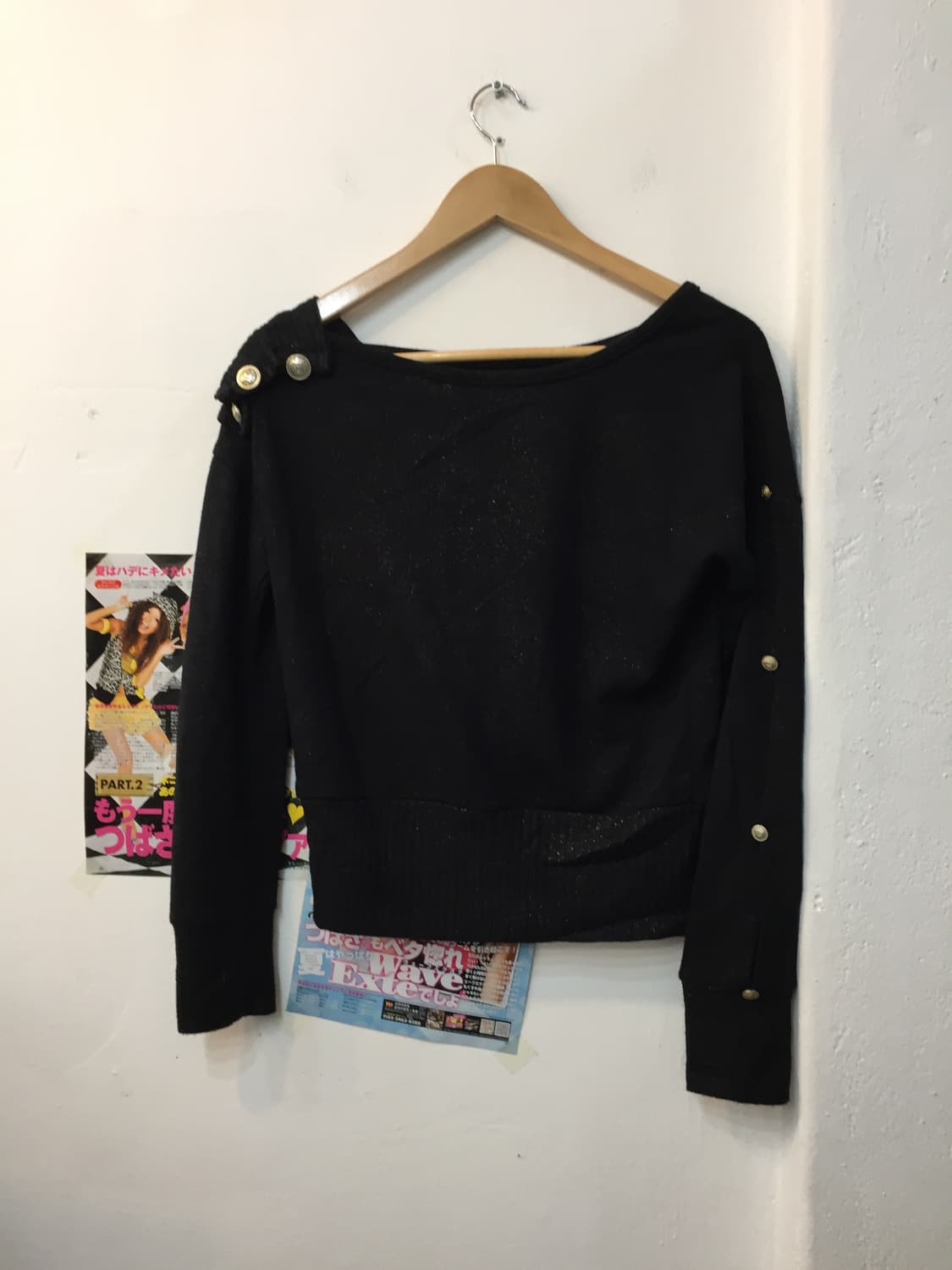 골드 큐빅 버튼 갸루 티셔츠 상품이미지5