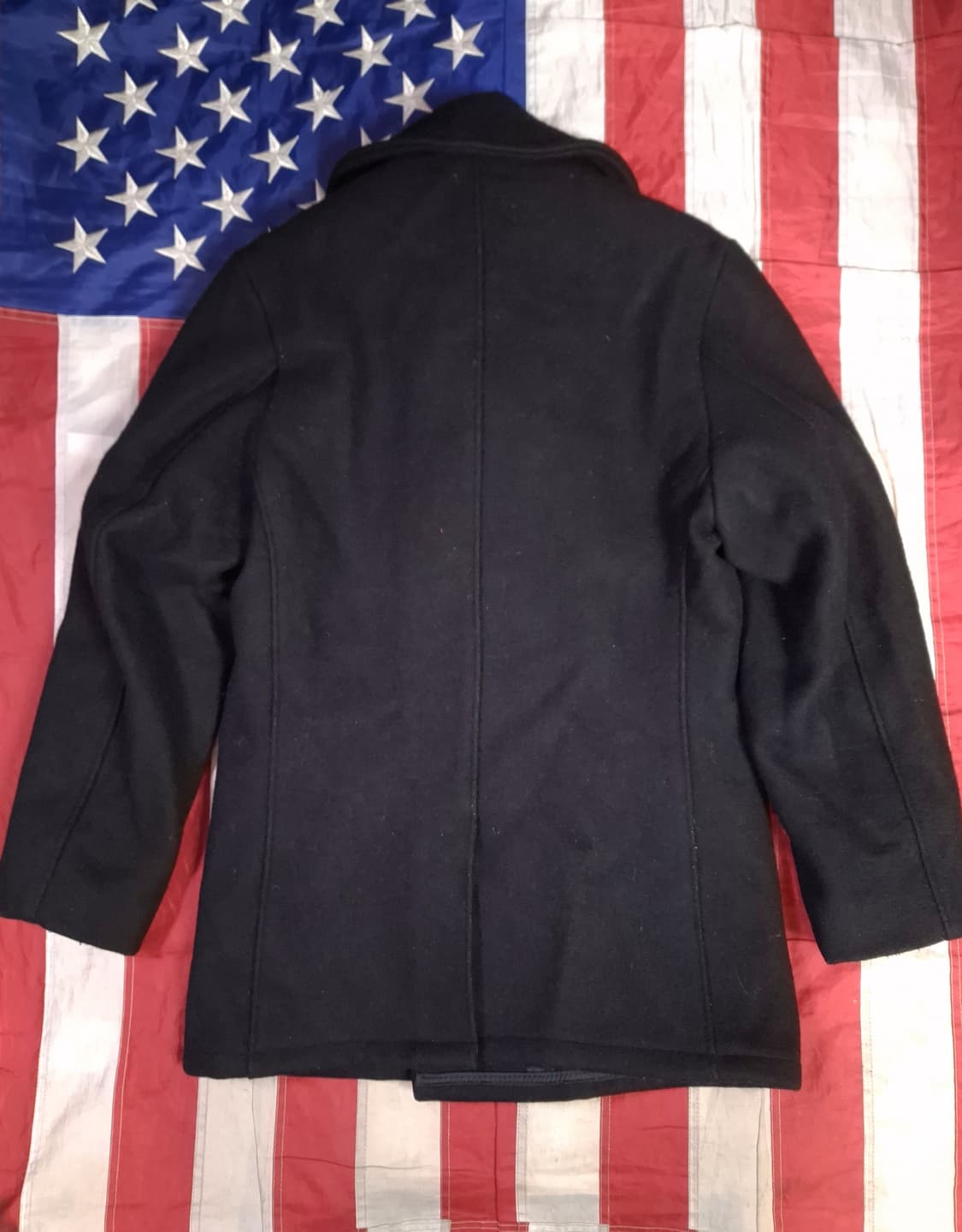 오리지날 90's 미국제조 미해군 TYPE 쇼트사 울 싱글 피코트 상품이미지8