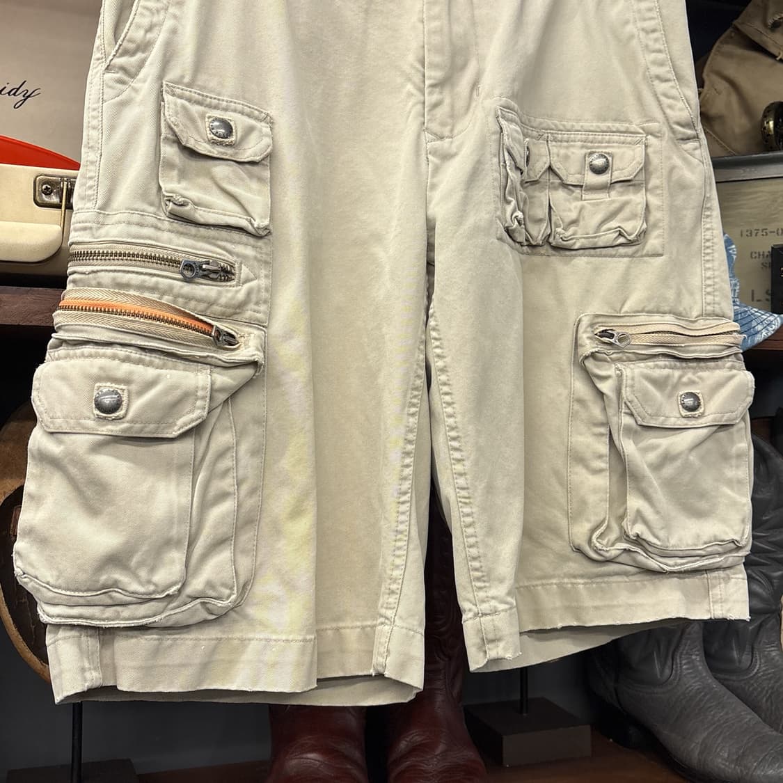 90s 폴로 랄프로렌 밀리터리 베이스 유틸카고 하프팬츠 N1111   상품이미지4