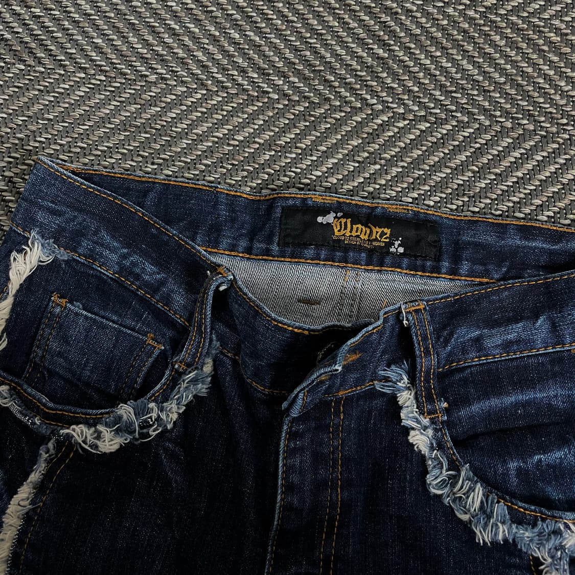 빈티지 우먼스 y2k 자수 디테일 데님 팬츠y 2838 상품이미지6